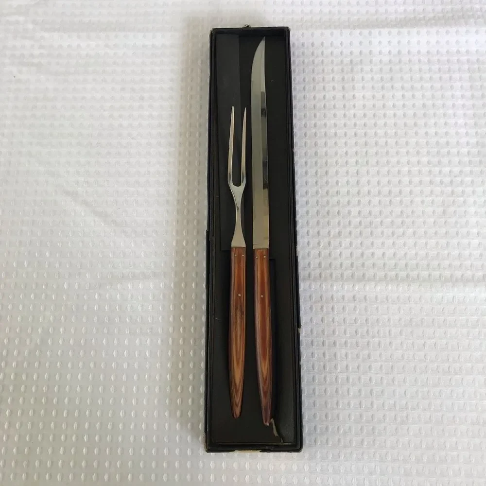 Vintage Lady Hibbard 2 Piece Hostess Carving Set Style 128S
